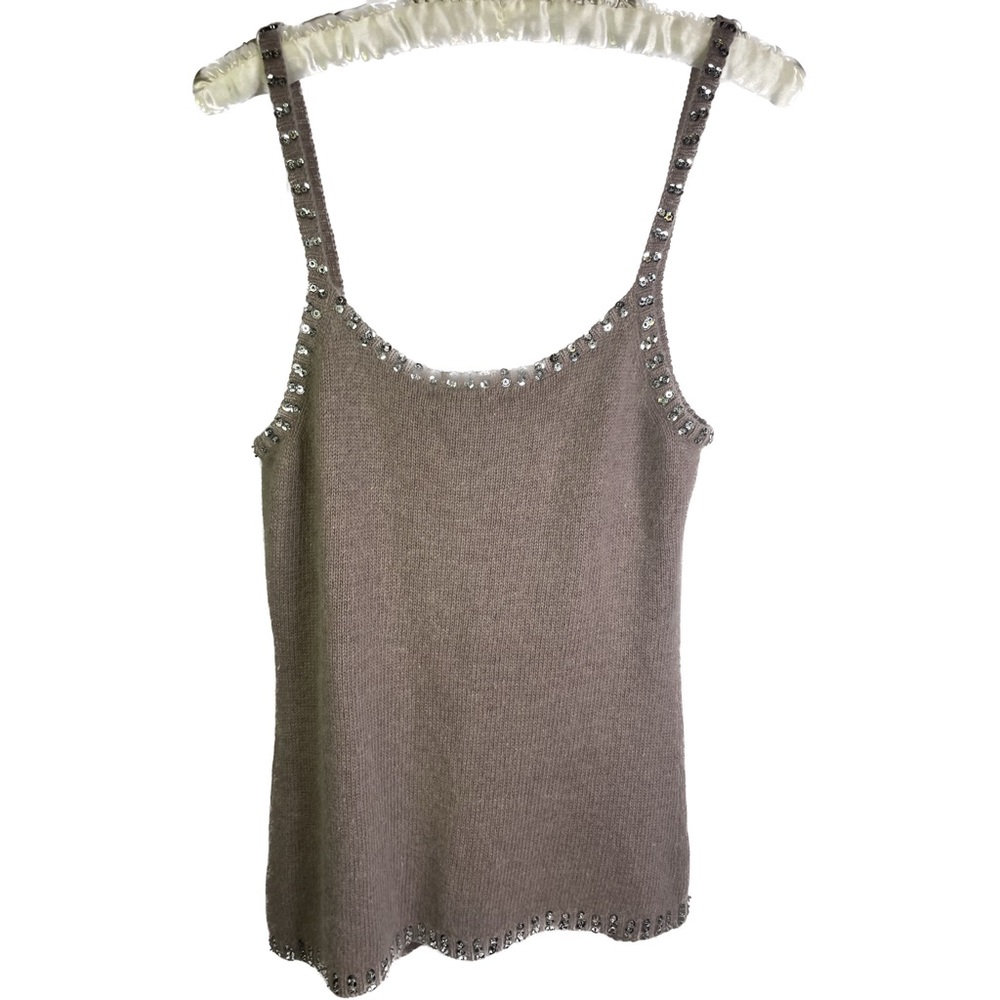 BY ECI Wool Rhinestone Sleeveless Cami Tank Top - Picture 5 of 6
